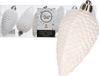 Decoris Kaemingk B.V. 6x Winter witte dennenappels kerstballen 8 cm