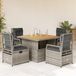 Prolenta Maison Exclusive Tuinset voor buiten, 5-delig, met kussens, grijs, van polyrotan