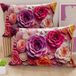 PETTI Artigiani Italiani - Paar kussenslopen 50 x 30 cm, microvezel, decoratief kussen voor slaapkamer, bank, woonkamer, set van 2 kussenslopen, bloemenpatroon 05 17, 100% Made in Italy