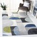 Safavieh Modern grafisch indoor geweven rechthoekig tapijt, Hollywood collectie, HLW798, in grijs/blauw, 122 x 183 cm