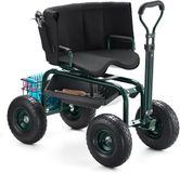 VEVOR Mobiele Tuinstoel met Draaibare Zitting en Uitschuifbare Handvat 810x480x690/770 mm