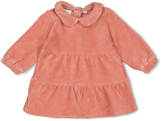 Feetje Woodland Bloom Jurk velours rib Mauve - Maat 86
