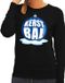 Bellatio Decorations Shoppartners Bv Foute kersttrui kerstbal blauw op zwarte sweater voor dames - kersttruien XXL