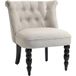 Pangivo Fauteuil Relax Vintage Chaise De Salon Rembourrée En Lin Beige Et Noir 67 X 67 X 78 Cm