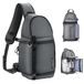 K&F Concept Camerarugzak, schoudertas, vierkante tas, fotograaf, rechthoekig, cameratas, compatibel met Canon/Nikon/Sony/DJI Mavic drone, rugzak (grijs)
