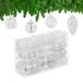 Relaxdays boules de Noël - set de 72 - plastique - blanc