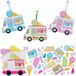 Baker Ross VC115 IJscowagen Mix & Match Decoratiesets - Set van 8, Schuimrubberen IJscowagenknutsels
