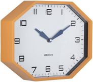 Karlsson Wandklok Modern Factory Octagon - Geel - 32x32x26cm