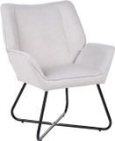 Beliani GRESSSELA Fauteuil Lichtgrijs Fluweel