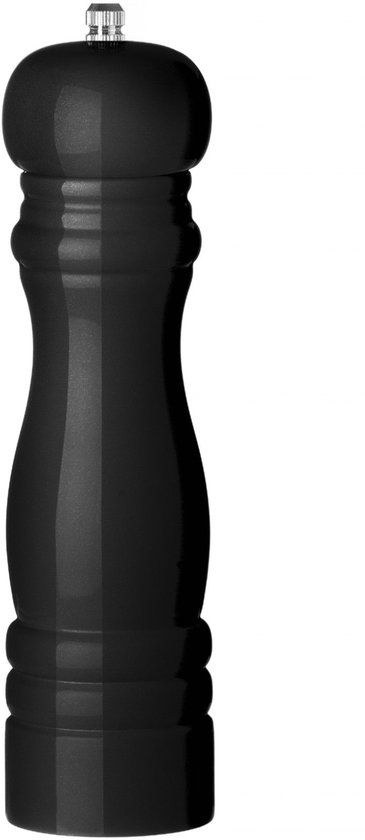 Cookinglife Pepermolen Rocca Zwart Glanzend - RVS Molen - 21.5 cm