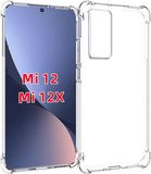 MobyDefend Hoesje - Geschikt voor Xiaomi 12 / 12X - Transparante Shockproof TPU Backcover - Verstevigde Hoeken