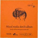 SMLT Schetsboek Mixed Media Vierkant 14 cm 200gr 32 vel FSC