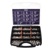 Merkloos / Sans marque Wan GmbH Smeernippel Assortiment - Zerk-fitting Set - Mechanisch Onderhoud - 270 Delige Set - Diverse Hoeken - Zinkgecoat