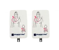 PRESTAN AED UltraTrainer Reservepads, set van 4 (8 pads), dubbel grafisch verhaal/kind, universele pasvorm, verbeterde sensor, compatibel met UltraTrainer & AED Trainer Plus