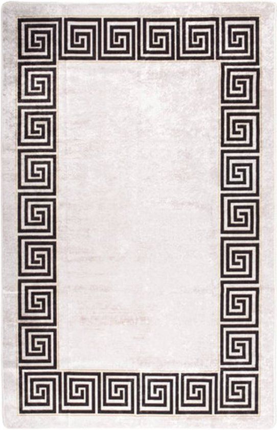 vidaXL Vloerkleed wasbaar 160x230 cm lichtbeige