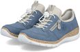 Rieker Dames Slippers Sneakers, Slippers, Comfort, MemoSoft N42G0-14 Blauw