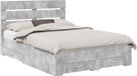 vidaXL Bedframe with Drawer, Concrete Grey, 140 x 200 cm, Engineered Wood