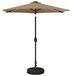 Syfax Tuinparasol met LED-lampen en voet 2,3 x 2,3 m Polyester Taupe