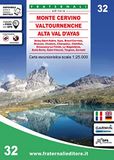 Carta Fraterna Carta n. 32. Monte Cervino, Val Tournenche, Alta Val d'Ayas