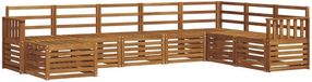 vidaXL Acacia Hout Hoek Loungeset Naturel 8-delig