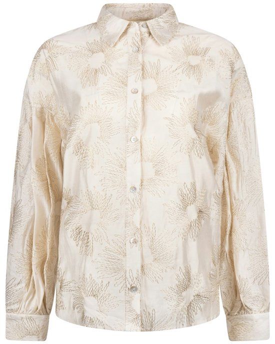 Nukus Nola Blouse Embroidery - Wit - XL