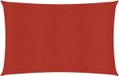 vidaXL Zonnezeil 160 g/m² 2x3 m HDPE rood