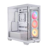Corsair 3500X LXR LINK TG Wit Midi Tower PC Behuizing