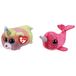 TY - Knuffel - Teeny s - Heather Cat & Nelly Narwhal - Meerkleurig