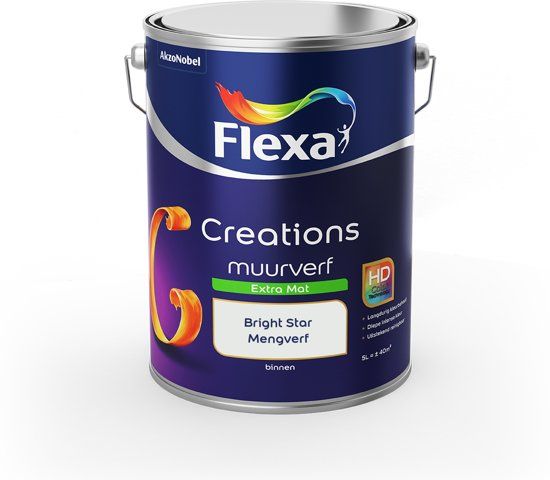 FLEXA Creations Muurverf - Extra Mat - Bright Star - 5 liter