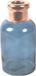 Countryfield Bloemenvaas Firm Bottle - transparant blauw/koper - glas - 10 x 21 cm