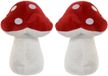 Item International Item Deurstopper paddenstoel - 2x - rood - kinderkamer - 17 x 17 x 23 cm