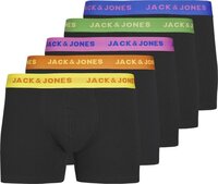 Jack & Jones Heren Boxershorts Trunks JACLEO Zwart 5-Pack - Maat S