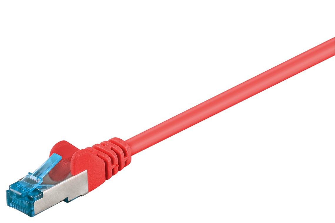 Goobay Cat6a S/FTP Netwerkkabel - 2m - RJ45 - Rood