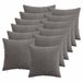 vidaXL - Kussensloop - 12 stuks - ALMELO - Donkergrijs - 40 x 40 cm - corduroy