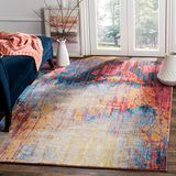 Safavieh Elegant tapijt, BTL354 120 x 180 cm blauw/roze-rood.