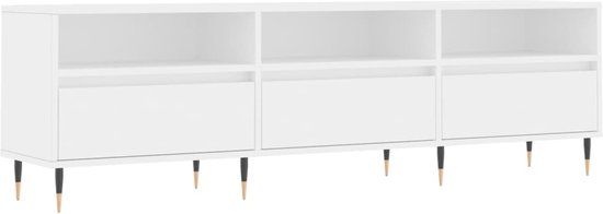 vidaXL Tv-meubel 150x30x44,5 cm bewerkt hout wit