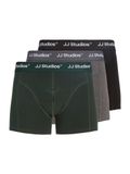 JACK & JONES Boxershorts 'JACSOHO' gris chiné / pin / noir / blanc