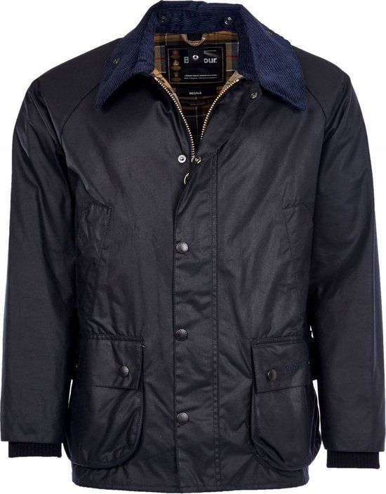 Barbour Bedale Wax Jas - Donkerblauw - Heren - Maat 54 - Regular-fit