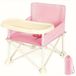 Chaise enfant Rose - Pliable, Portable, Chaise de voyage, Plateau amovible, Léger, Cadre en métal, 1-2 ans