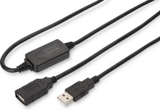Digitus USB 2.0 Kabel - 15m - Zwart - DA-73101