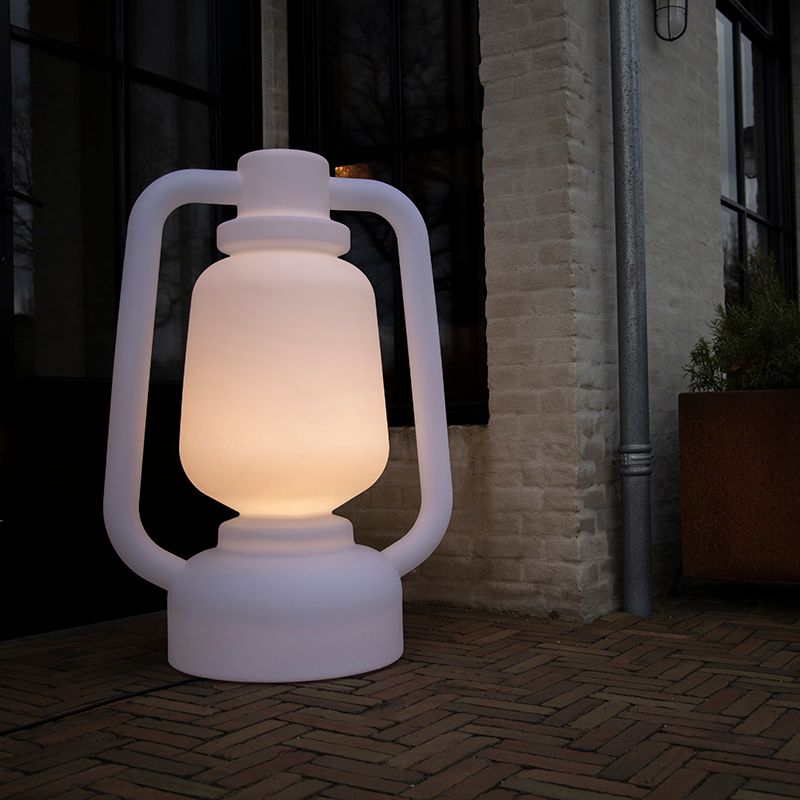 QAZQA Storm Vloerlamp Wit Extra Groot | 110cm | E27