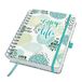 Sigel Jolie JP201 Journal Carnet personnel A5 Couverture rigide Bande élastique Porte-stylo Multicolore Papier blanc 240 feuilles 120 g/m² Anglais