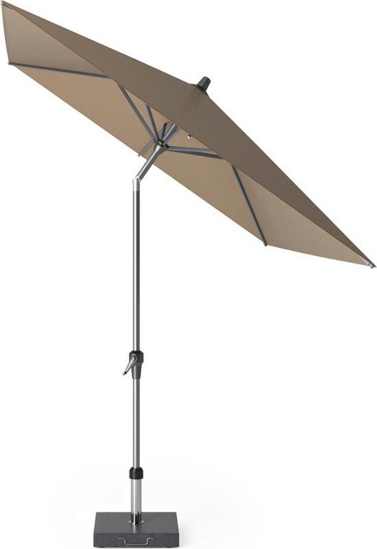 Platinum Riva Middenstokparasol - 250x200cm - Taupe - Kantelbaar - 96% UV protectie