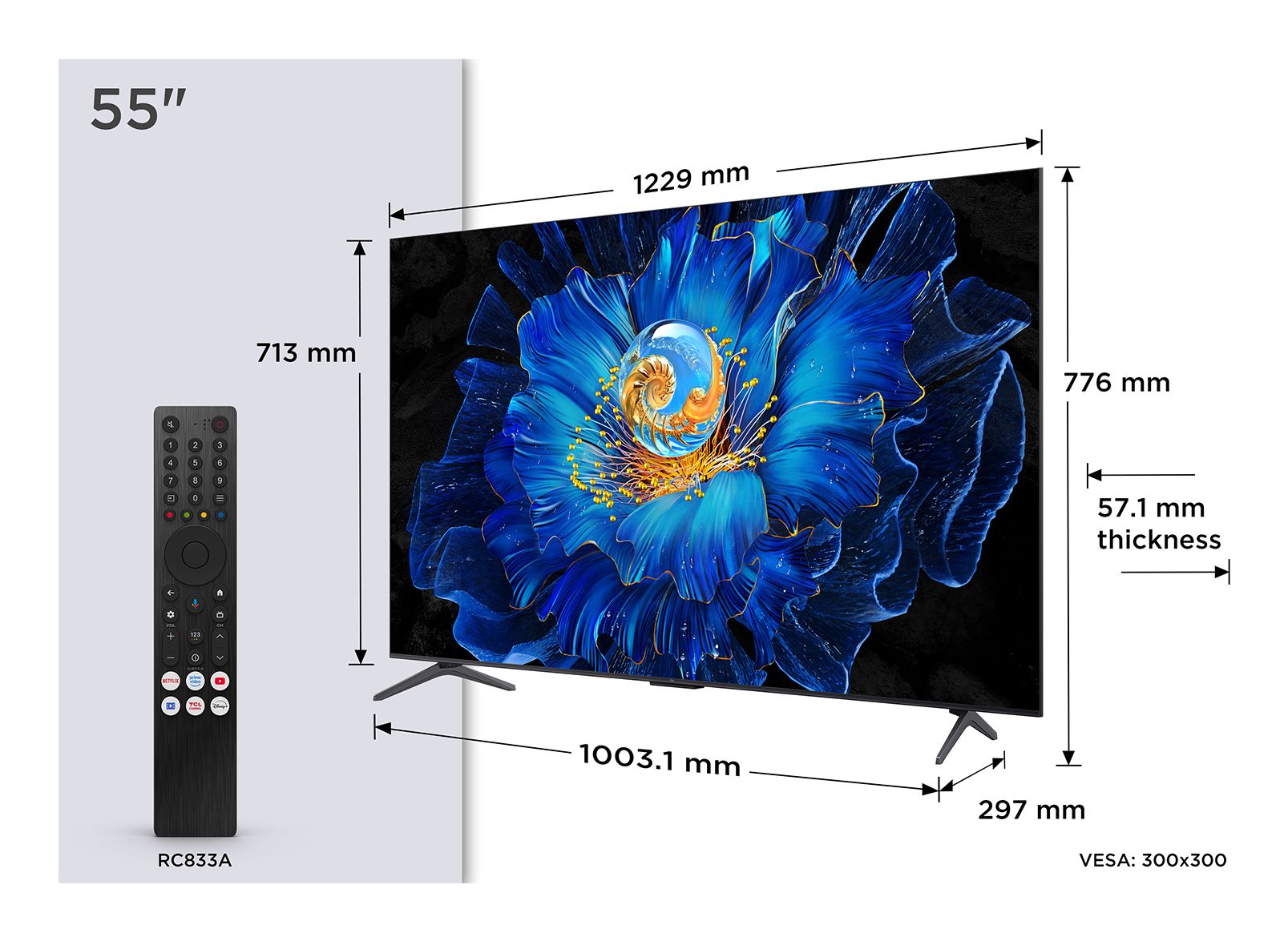 TCL 55C6KS / TV screen / 55 inch / 2025