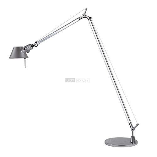 Artemide - Tolomeo Lettura leeslamp. Hoogwaardige staande lamp van gepolijst aluminium met voet ø23cm. Made in Italy