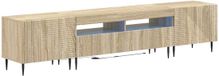 vidaXL 3-delige LED TV-kast Sonoma Eiken Bewerkt hout