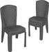 Garronda 4x Tuinstoel, stapelbaar, rotanlook, antraciet, GD-0271