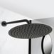 Nox Mat Douchekop rond zwart D30cm messing