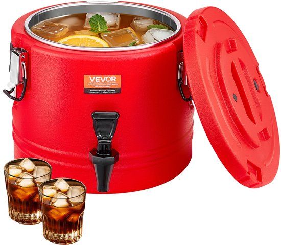 Vevor Geïsoleerde Drankdispenser voor Warme En Koude Dranken 8l Koelkan