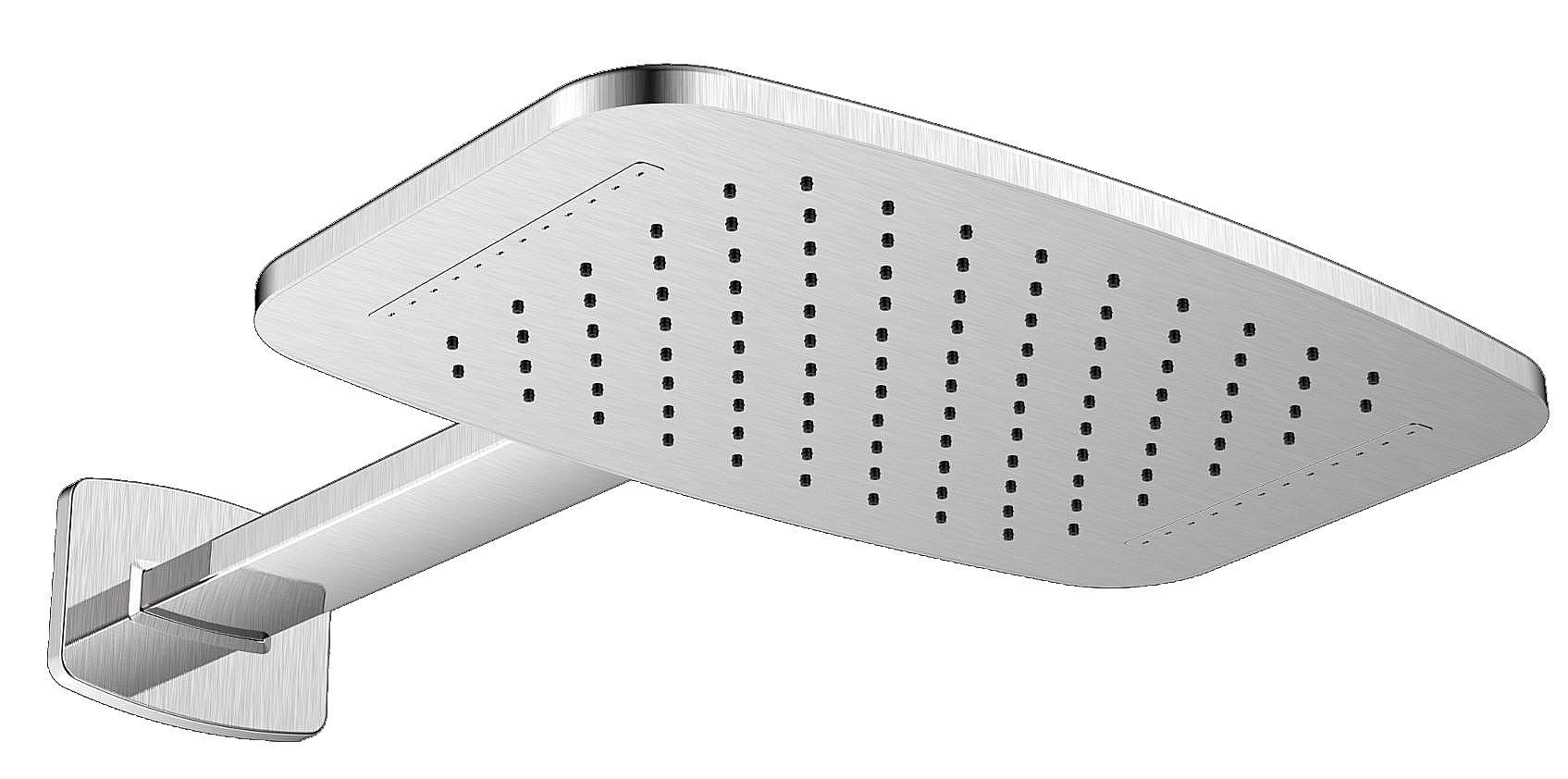 Wiesbaden Waterval Hoofddouche met Douchearm 40x25 RVS Look